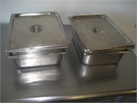 Lot of 5 Stainless Food Containers With Lids