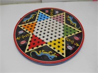 Vintage Tin Chinese Checkers and Checker Board