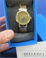new bellezza gold-tone watch