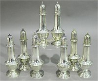 Eight Sterling Sugar Shakers from Dupont Estate