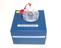 Steuben Peace on Earth ornament No. 9269, with bag