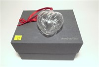 Steuben Heart ornament No. 8966, with bag and box