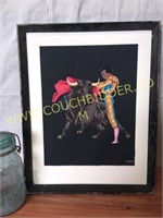 Vintage Mexican bullfighter painting