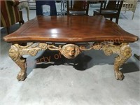 Vintage Ornate Carved Coffee Table