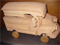 Vtg Balsa Wood  Toy Truck from Africa