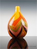 Large Colorful Art Glass Vase