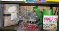 Plastic Containers, Cooking Pots, Blanket, etc