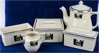 Hall's China Coffee Pot Creamer Containers Pottery