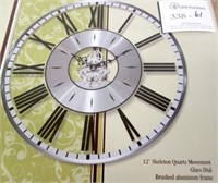 LaCrosse 12" Skeleton Glass Dial Clock