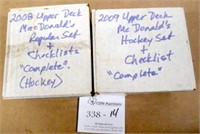 2008 & 2009 McDonalds Hockey Card Sets