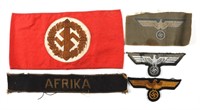 LOT OF WWII GERMAN CLOTH ITEMS