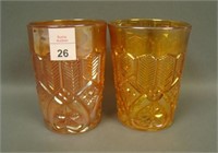 Millersburg Marigold Feather and Heart Tumbler