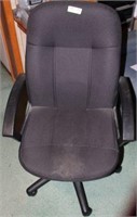 Black Upholstered Adjustable Office Chair
