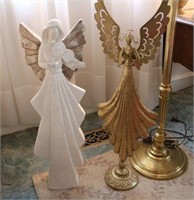 2 Decorative Angels, approximately 24" Tall