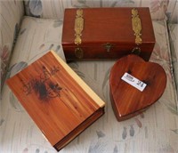 3 Cedar Boxes