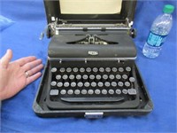 old royal portable typewriter in case