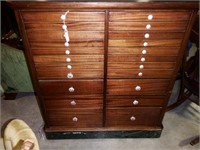 Antique Mahogany finish 22 drawer