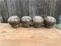 Set of 4 large wooden bun feet
