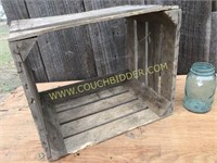 Old wooden weathered potato crate-needs bottom