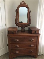 Victorian Chest of Drawers w/ Mirror