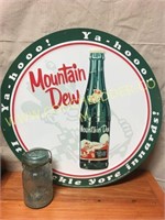 Nostalgic Ya-hoo Mountain Dew tin sign