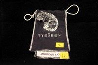 Steuben Mountain Lion, with bag, signed