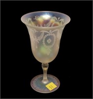 6" Hawkes Verre de soie etched goblet No. 1044,