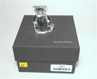 Steuben Teddy Bear No. 5531, with bag and box,