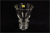 7.75" Steuben Lyre vase No. 8113, Lloyd Atkins,