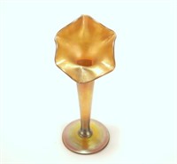 6" Gold Aurene Jack in the Pulpit vase No. 2699,
