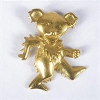 "Dancing Bear” Gold Plated Pendant