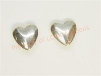 Sterling Silver Heart Shaped Earrings