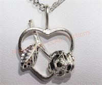 Sterling Silver Heart Shaped Necklace