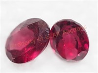 (2) Garnet Gemstones