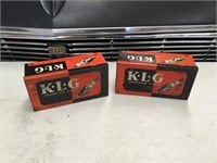 2 KLG spark plug tins