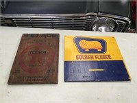 Texaco wooden box end & Golden Fleece repro sign