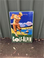Golf Alpin metal sign approx