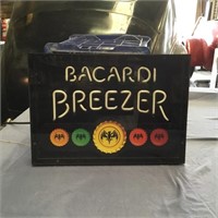 Bacardi breezer advertising light box working