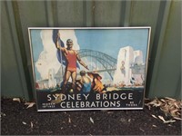 Sydney bridge celebrations framed picture approx