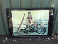 harley Davidson framed picture approx