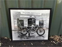 Mattchless motorcycle framed picture