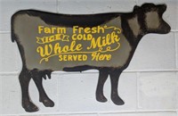 Metal Farm Fresh Whole Milk Sign