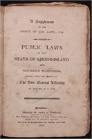 [Rhode Island, Laws, Book & Broadside, 1810]