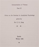 Carl Jung.  Interpretation of Visions, 1931
