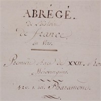 [Manuscript, 18th c.]  History of France