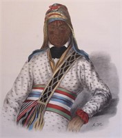 Yoholo-Micco, Creek Chief.  Hand-colored Litho