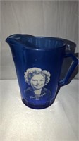 Shirley Temple Blue Glass Pitcher