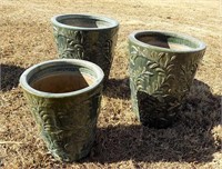 Lawn/Garden - Flower Pots (3) - Ceramic