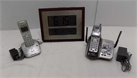 Electronics - Phones (2) Clock (1)