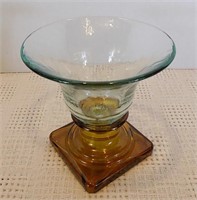Collectibles - Vase amber clear blue (San Miguel)